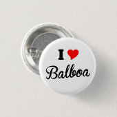 Ik hou van Balboa, Polar Ronde Button 3,2 Cm (Voorkant /achterkant)