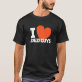 Ik hou van Bald jongens Heart Bald Head T-shirt (Voorkant)