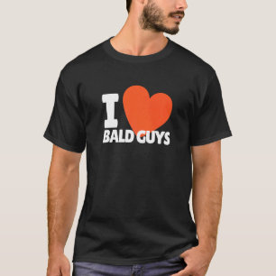 Ik hou van Bald jongens Heart Bald Head T-shirt