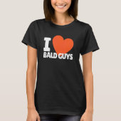 Ik hou van Bald jongens Heart Bald Head T-shirt (Voorkant)