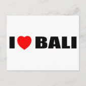 Ik hou van Bali, Indonesië Briefkaart (Voorkant)