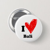 Ik hou van Bali Ronde Button 5,7 Cm (Voorkant /achterkant)