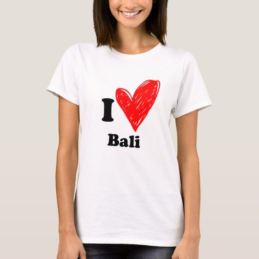 Ik hou van Bali T-Shirt (Voorkant)