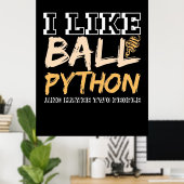 Ik hou van Ball Python en misschien twee mensen Poster (Thuiskantoor)