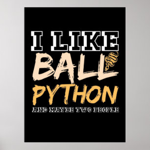 Ik hou van Ball Python en misschien twee mensen Poster