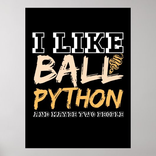Ik hou van Ball Python en misschien twee mensen Poster (Voorkant)