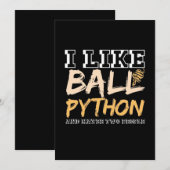 Ik hou van Ball Python en misschien twee mensen Save The Date (Voorkant / Achterkant)
