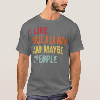Ik hou van Balle la main Misschien 3 mensen T-shirt