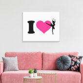 Ik hou van ballet ballerina canvas afdruk (Insitu (Woonkamer))