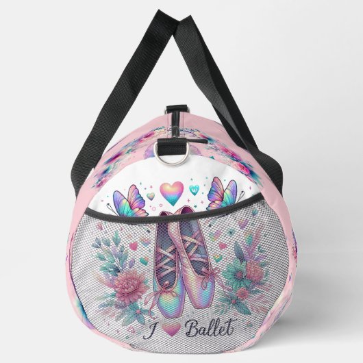 Ik hou van ballet ballerina dans grote plunjezak (Rechts)