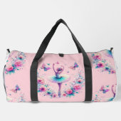 Ik hou van ballet ballerina dans grote plunjezak (Achterkant)