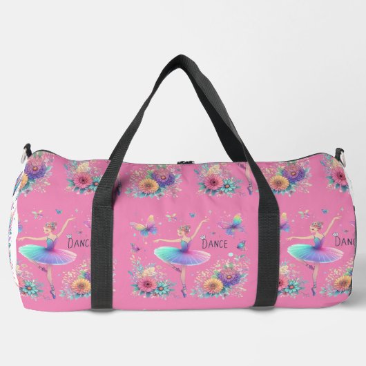 Ik hou van ballet ballerina dans kleine duffel tas (Voorkant)