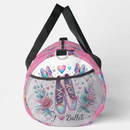 Ik hou van ballet ballerina dans kleine duffel tas (Rechts)