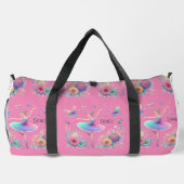 Ik hou van ballet ballerina dans kleine duffel tas (Achterkant)
