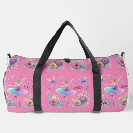 Ik hou van ballet ballerina dans kleine duffel tas (Achterkant)