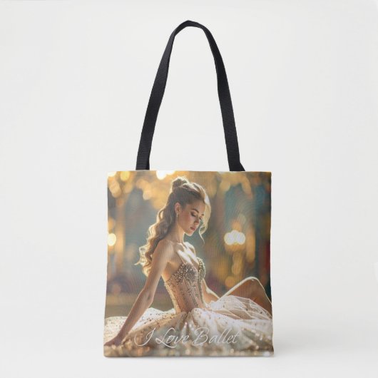 IK HOU VAN BALLET - BALLET & DANS TOTE BAG (Voorkant)