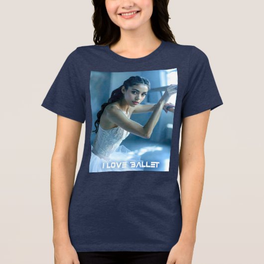 IK HOU VAN BALLET - BALLET & DANS Tri-Blend SHIRT (Voorkant)
