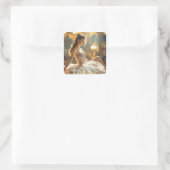 IK HOU VAN BALLET - BALLET & DANS VIERKANTE STICKER (Tas)