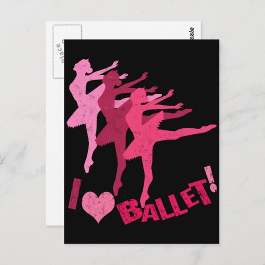 Ik hou van Ballet Briefkaart (Voorkant / Achterkant)