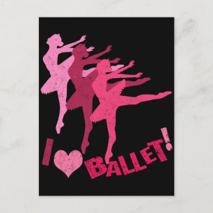 Ik hou van Ballet Briefkaart