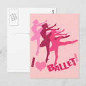 Ik hou van Ballet Briefkaart (Voorkant / Achterkant)