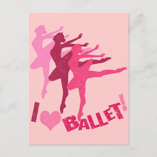 Ik hou van Ballet Briefkaart (Voorkant)