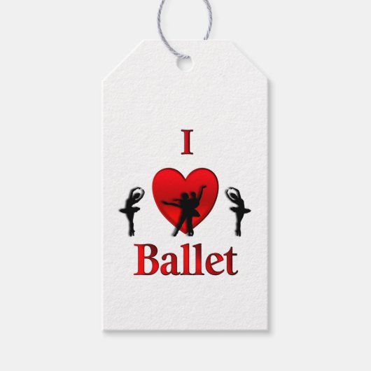 Ik hou van ballet cadeaulabel (Voorkant)
