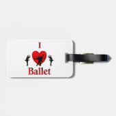 Ik hou van ballet dansen bagagelabel (Achterkant horizontaal)