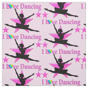IK HOU VAN BALLET EN DANSENDE ROZE STOF