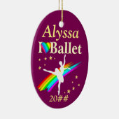 IK HOU VAN BALLET GEPERSONALISEERD ORNAMENT (Rechts)