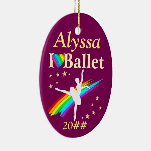 IK HOU VAN BALLET GEPERSONALISEERD ORNAMENT (Rechts)