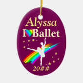 IK HOU VAN BALLET GEPERSONALISEERD ORNAMENT (Voorkant)