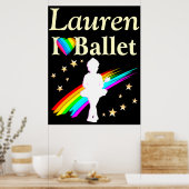 IK HOU VAN BALLET GEPERSONALISEERD POSTER (Keuken)