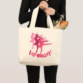 Ik hou van Ballet Grote Tote Bag (Voorkant (product))