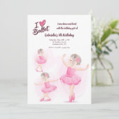 Ik hou van ballet kaart (Staand voorkant)