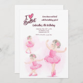 Ik hou van ballet kaart (Voorkant / Achterkant)