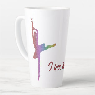 Ik hou van Ballet Latte Mok met Silhouette Balleri