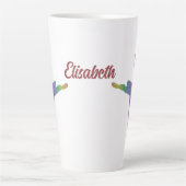 Ik hou van ballet met silhouet ballerina latte mok (Voorkant)