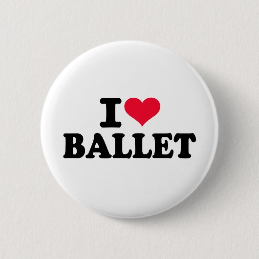 Ik hou van Ballet Ronde Button 5,7 Cm (Voorkant)