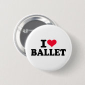 Ik hou van Ballet Ronde Button 5,7 Cm (Voorkant /achterkant)