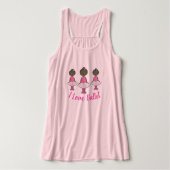 Ik hou van BALLET Roze Tutu Ballerina Dance Teache Tanktop (Design voorkant)