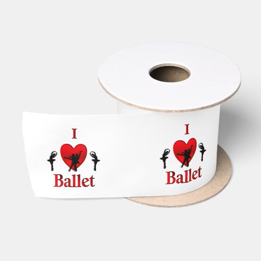 Ik hou van ballet satijnen lint (Spoel)
