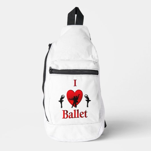 Ik hou van ballet sling bag (Voorkant)