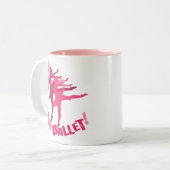 Ik hou van Ballet Tweekleurige Koffiemok (Voorkant links)
