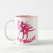 Ik hou van Ballet Tweekleurige Koffiemok (Links)