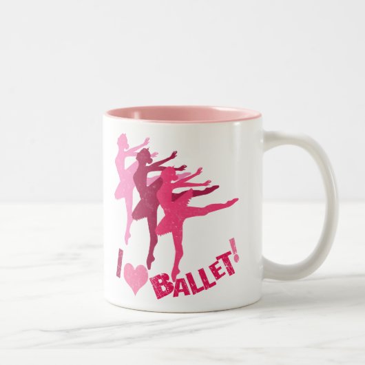Ik hou van Ballet Tweekleurige Koffiemok (Rechts)