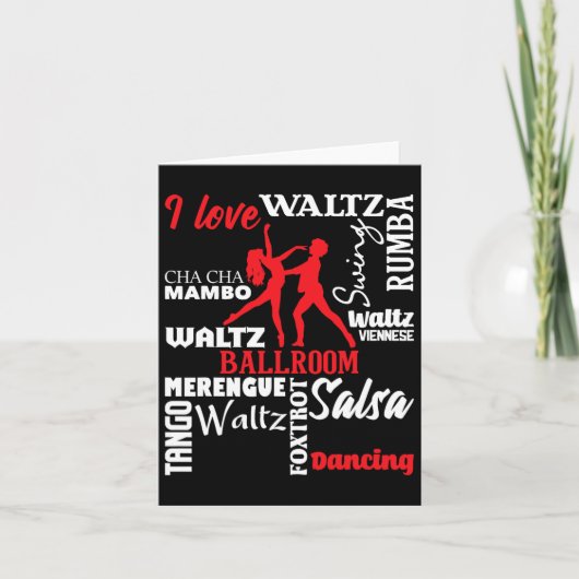 Ik hou van ballroomdansen - dansinstructeur paar c kaart (Voorkant)