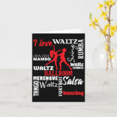 Ik hou van ballroomdansen - dansinstructeur paar c kaart (Gele Bloem)