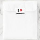 Ik hou van BALSEER Vierkante Sticker (Tas)