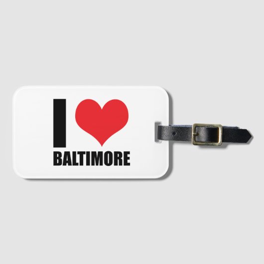 Ik hou van Baltimore Bagagelabel (Voorkant (horizontaal))